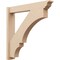 Ekena Millwork 6-in W x 36-in D x 36-in H Balboa Trad Rough Cedar Woodgrain TimberThane Outlooker, Primed Tan OUTUR060X36X36BOA04RCPR - alternate 1